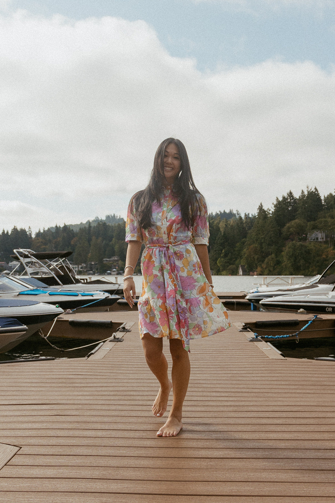 Festive Floral Amelia Dress L Festive Floral Amelia Dress L