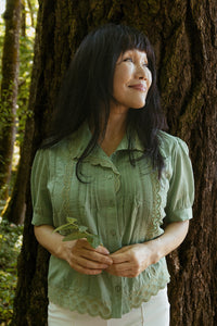 Sage Pearl Blouse
