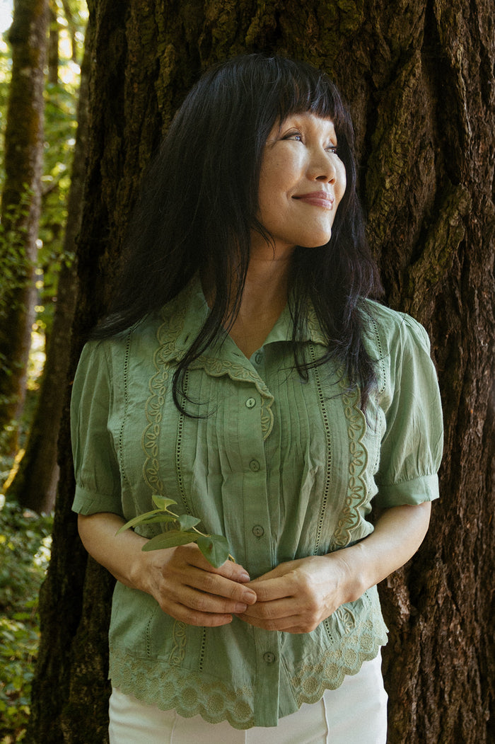 Sage Pearl Blouse