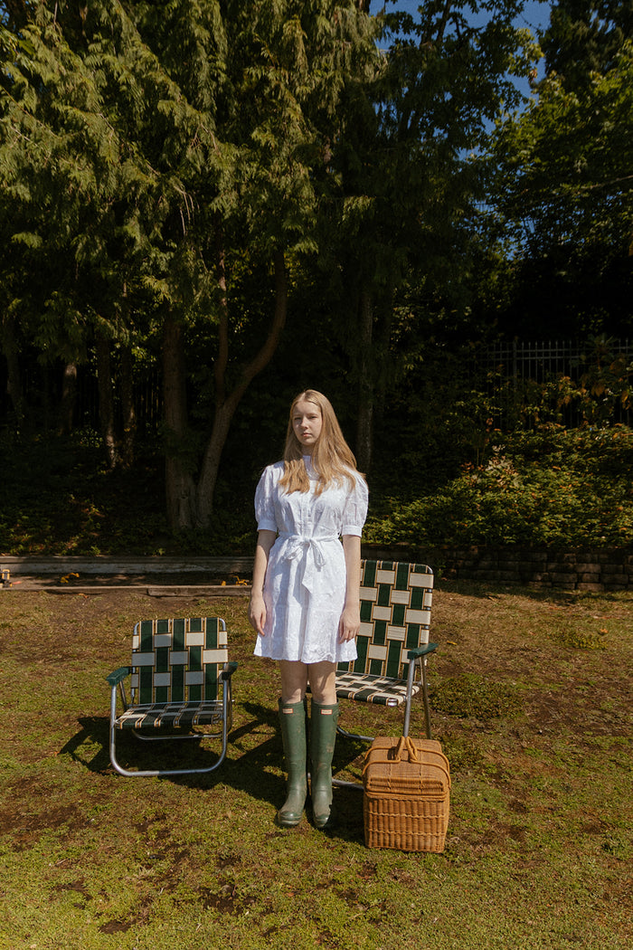 White Embroidery Florence Dress