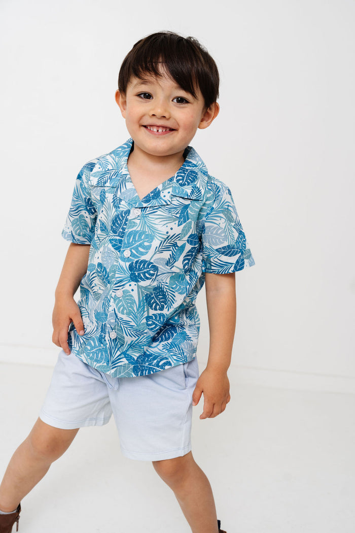 Tropical Leaves Camp Shirt