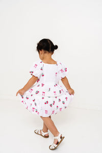 Bows & Florals Embroidery Girls Daphne Dress