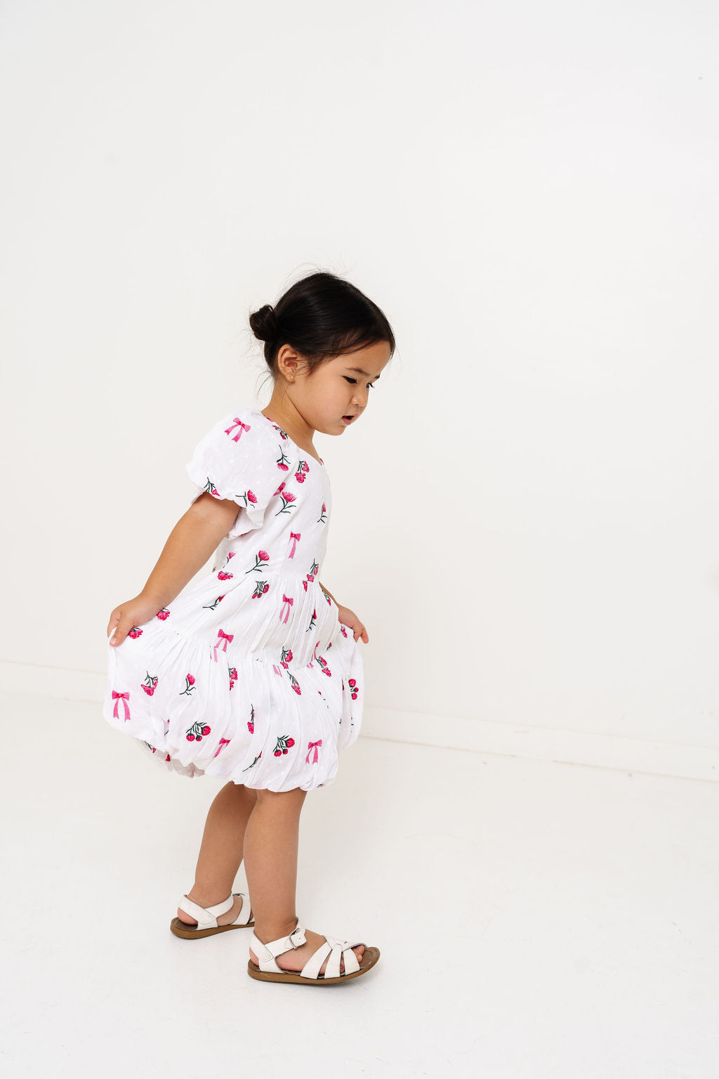 Bows & Florals Embroidery Girls Daphne Dress
