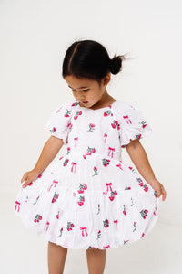 Bows & Florals Embroidery Girls Daphne Dress