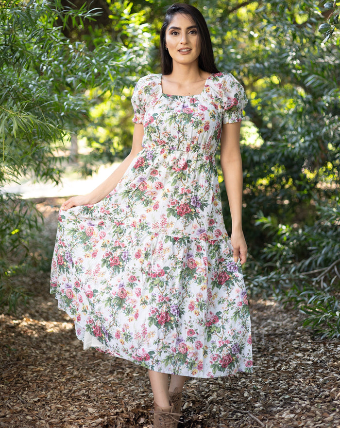 Sarah Vintage Floral Dress - Front