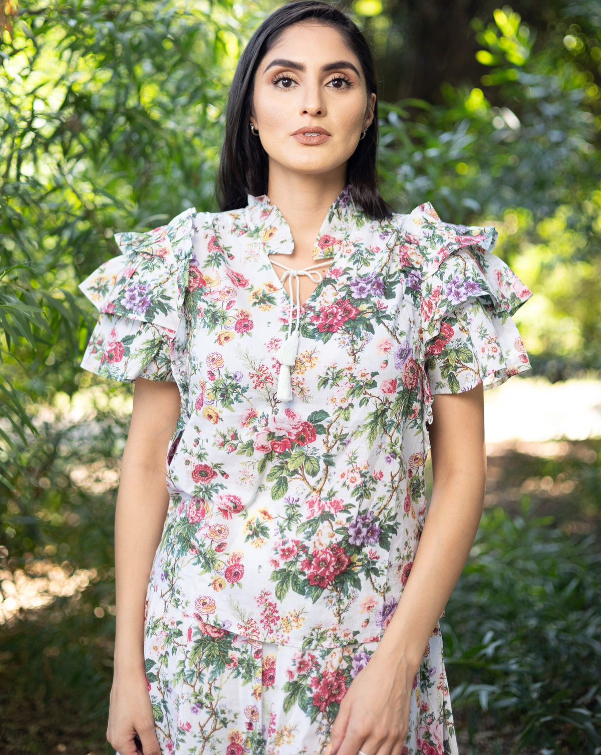Ruffle Sleeved Top
