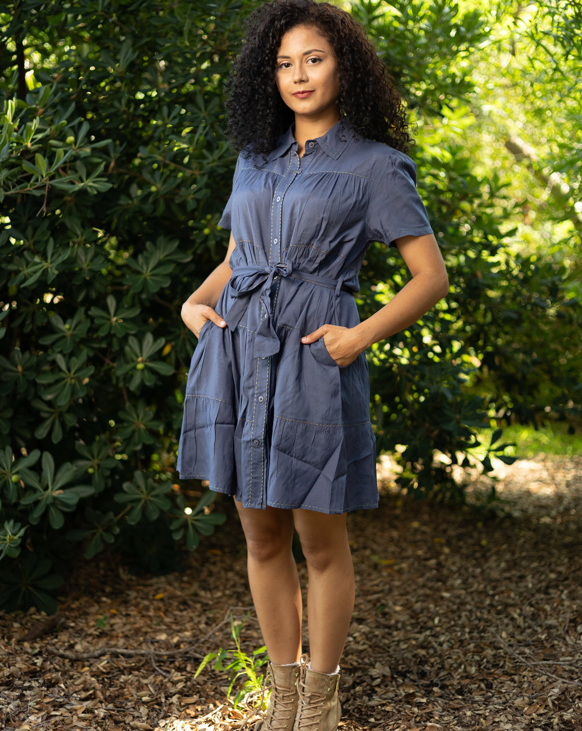 Hand Embroidered Summer Dress - Floral Embroidered Dress