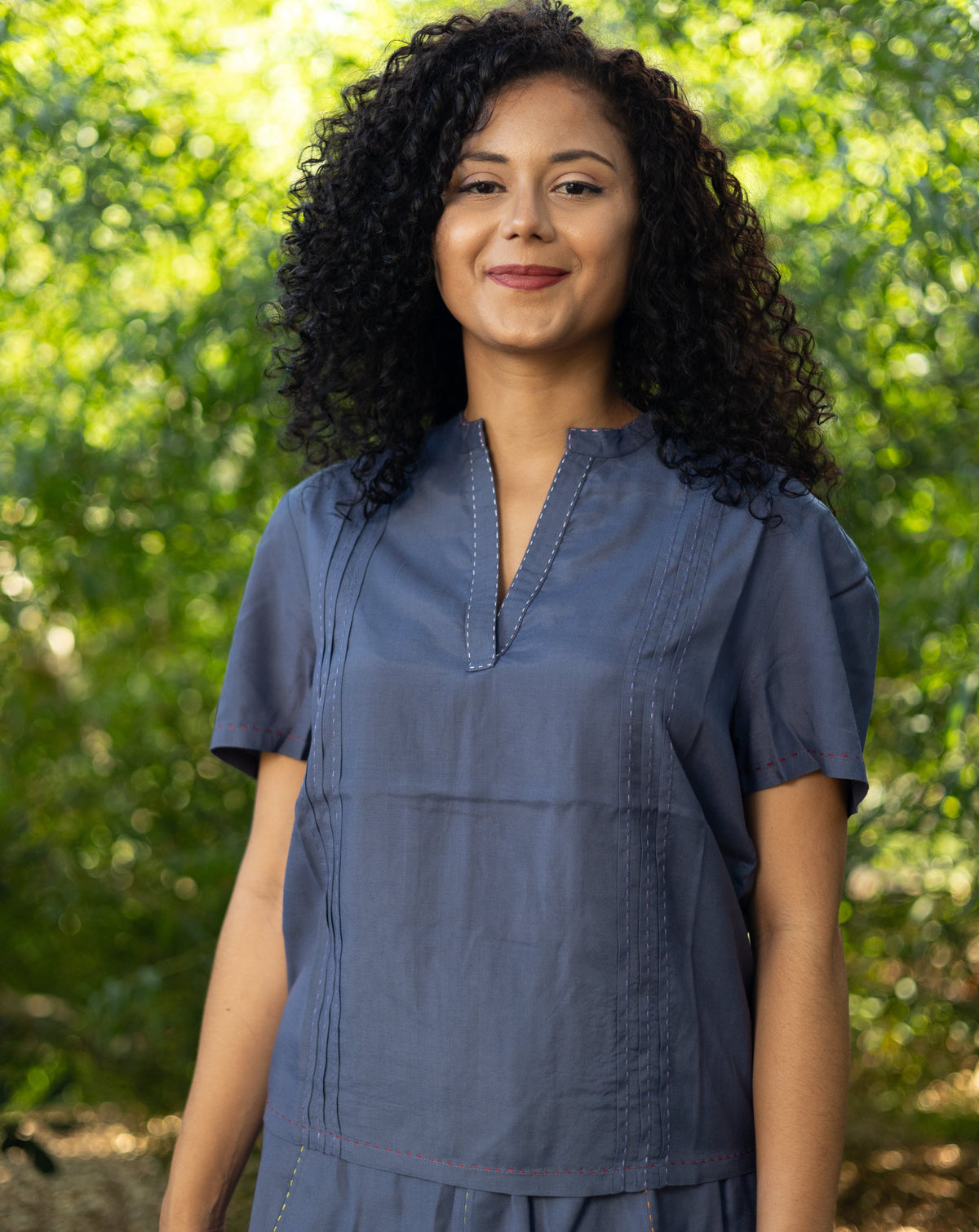 Rebecca Hand Embroidered Blouse - Front