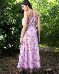 Jessica Pink Camellia Slip Dress - back