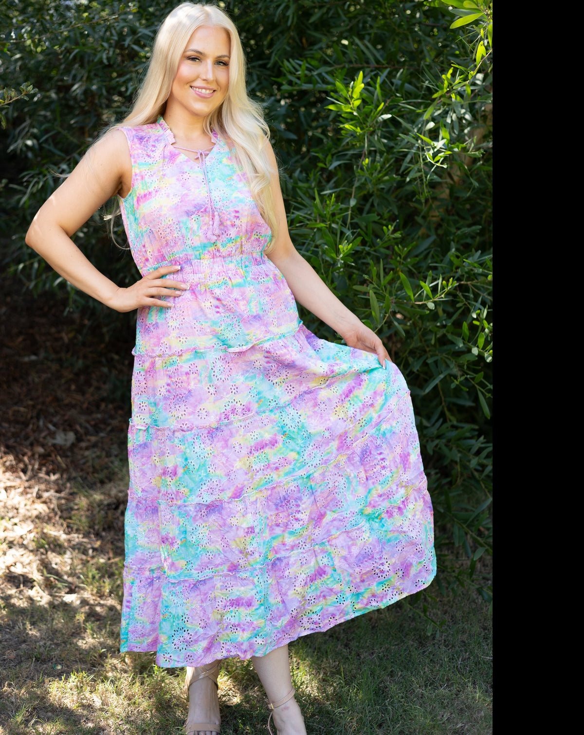 Ruffled Floral Dress