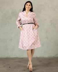 Toile Print Midi Dress