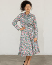 Fall Floral Print Shirt