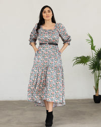 Sarah Fall Floral Printed Dress