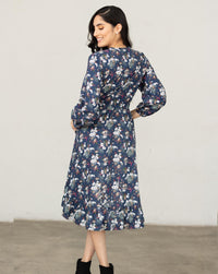 Rose White Floral Dress
