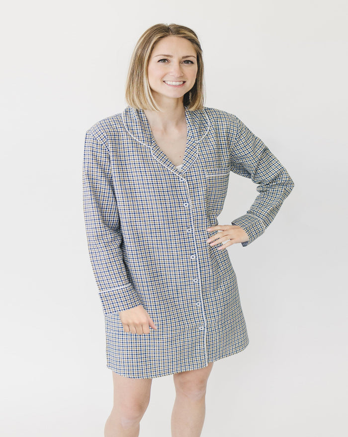 Sara Gold Houndstooth Women's Night Shirt