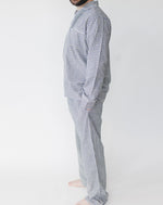 Matthew Gold Houndstooth Men’s Long Sleeve Shirt & Pajama Set