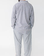 Matthew Gold Houndstooth Men’s Long Sleeve Shirt & Pajama Set