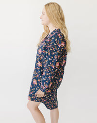 Sara Navy Floral Women's Night Shirt