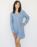 Sara Blue Houndstooth Women's Night Shirt
