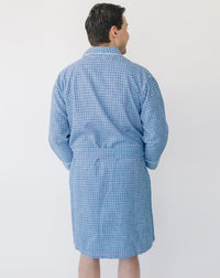 Walter Blue Houndstooth Men’s Robe