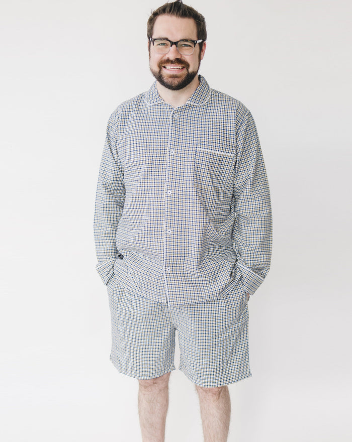 Gold Houndstooth Shorts