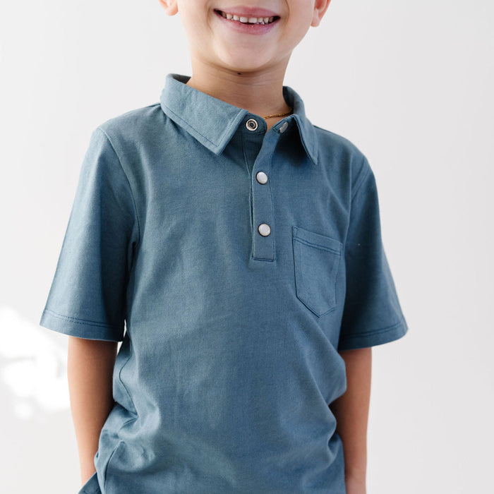 Cadet Blue Lionel Polo Shirt