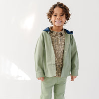 Olive/Navy Alfie Shacket