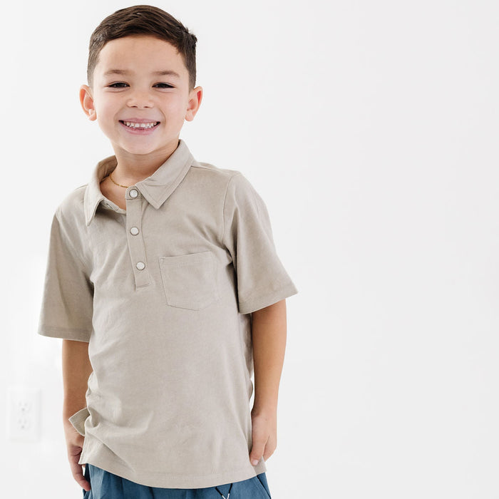 Misty Gray Lionel Polo Shirt