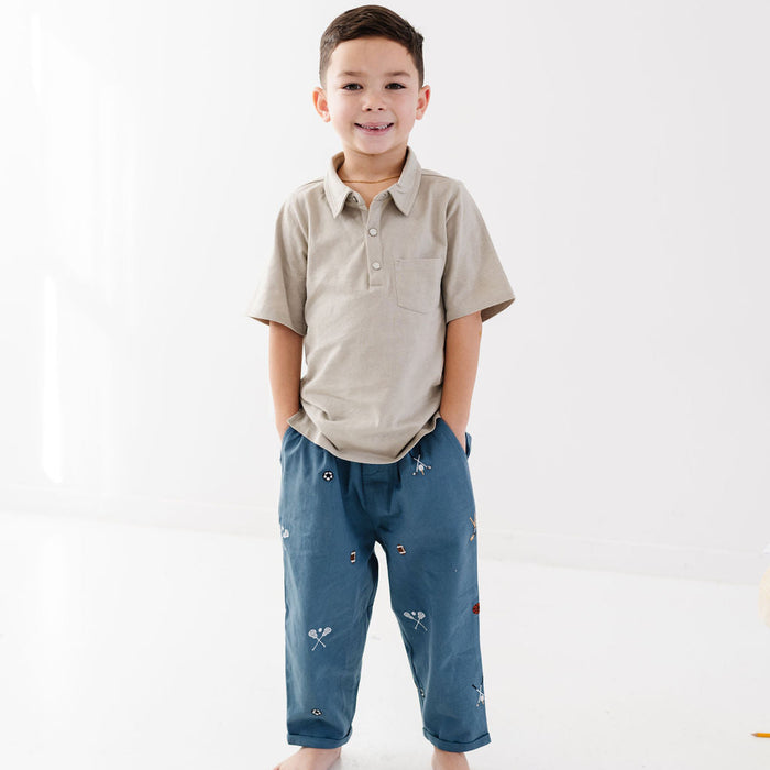 Misty Gray Lionel Polo Shirt
