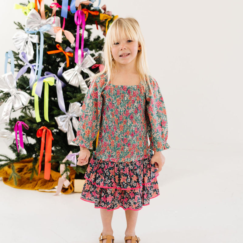 Floral Border Mirrorball Dress