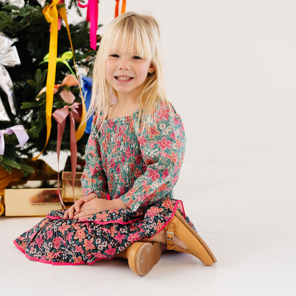 Floral Border Mirrorball Dress