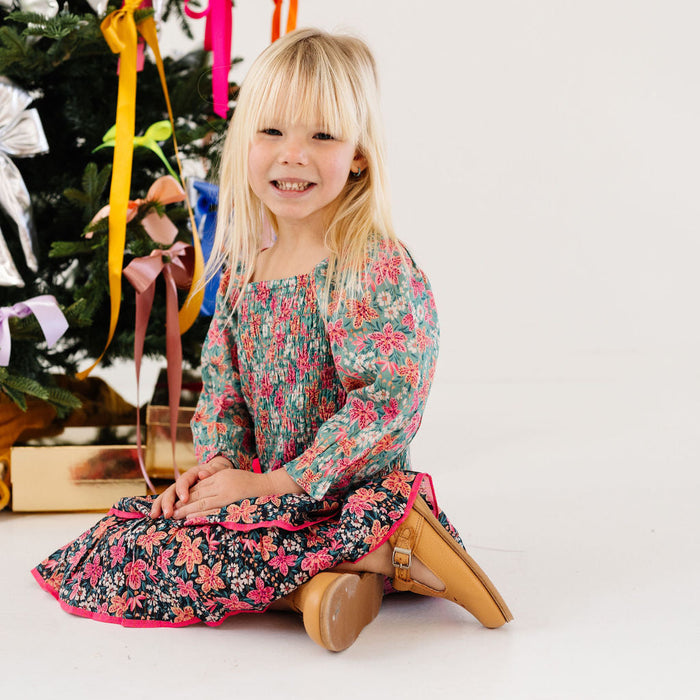 Floral Border Mirrorball Dress