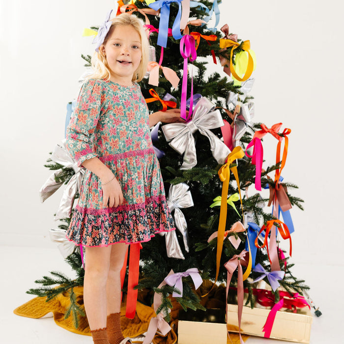 Floral Border Twirl Dress