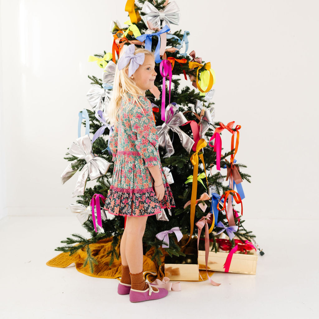 Floral Border Twirl Dress