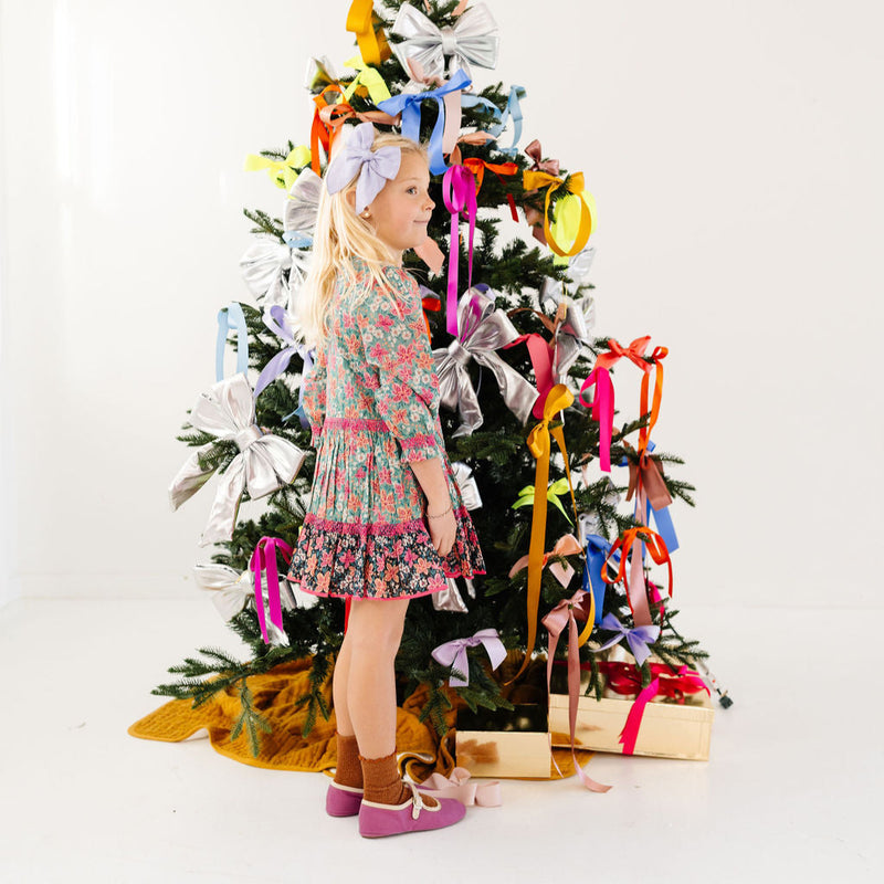 Floral Border Twirl Dress