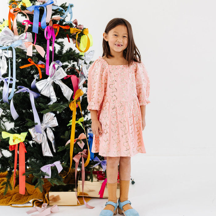 Pink Hearts Sequin Charlotte Dress