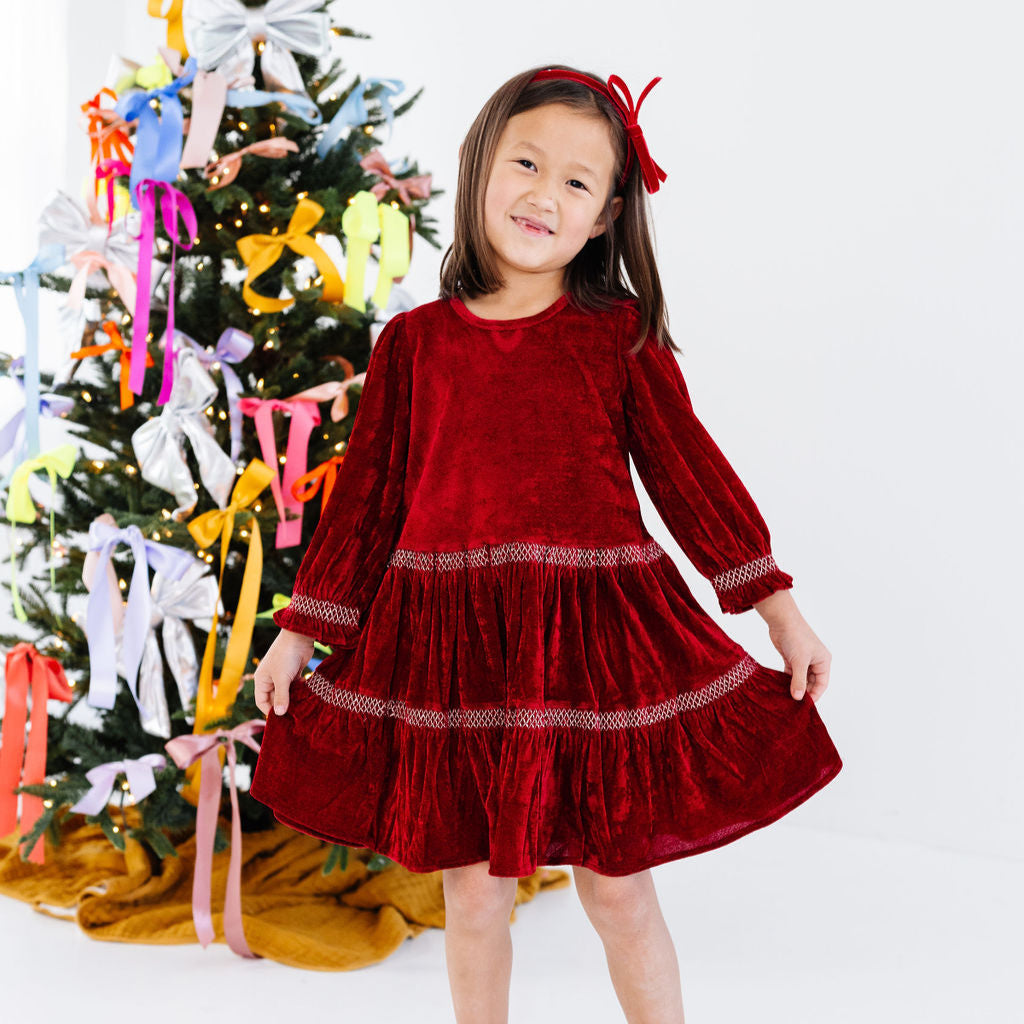 Red Velvet Twirl Dress
