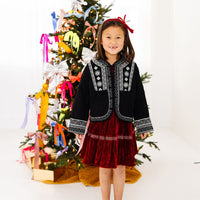 Black Embroidered Quilted Sylvie Jacket