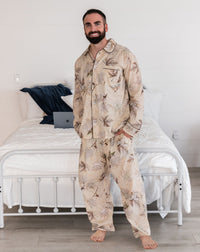 Men's Maple Print Shirt & PJ Set - Front 1