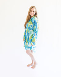 Sara Blue Tie-Dye Print  Women's Night Shirt