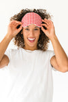 Eye Mask - Red Gingham - Front