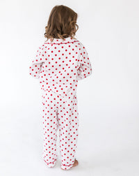 Girl's Classic Seersucker dot shirt and pants - back