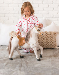 Girl's Classic Seersucker dot shirt and pants - playing