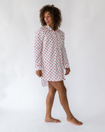 Women's Classic Seersucker Dot Night Shirt - Side