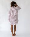 Women's Classic Seersucker Dot Night Shirt - Back