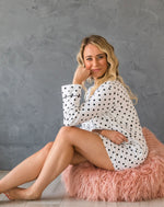 Women's Classic Dot Night Shirt - Side