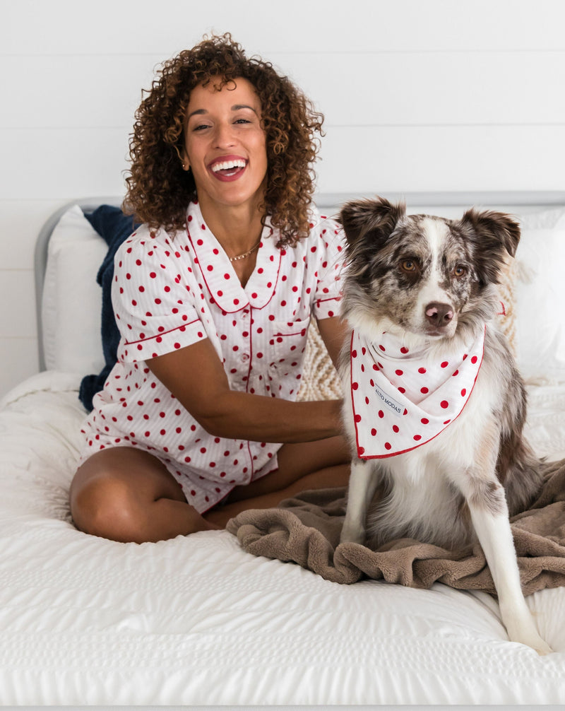 Dog Bandana Classic Seersucker Dots
