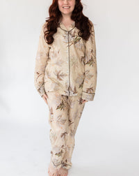 Women's Maple Print Shirt & PJ Set - Front