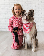 Dog Bandana Holiday Red and White Gingham