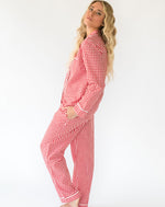 Women's Holiday Red Gingham Shirt & PJ Set - Side
